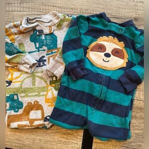 Carters Baby Boy Sleepers - Size 6 months - 2 Pack